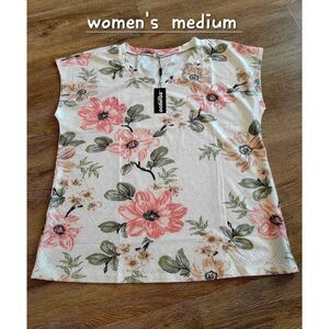 Women's floral new pullover top medium casual gift